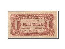 Czechoslovakia, 1 Koruna, 1944, KM #45a, AU(55-58), EK518937