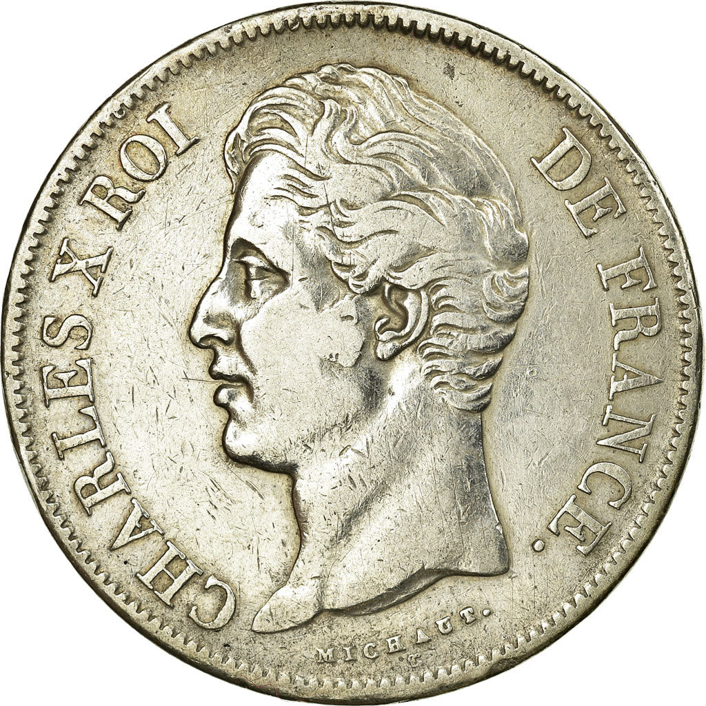 Coin, France, Charles X, 5 Francs, 1828, Paris, EF(40-45), Silver, Gadoury:644