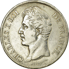 Coin, France, Charles X, 5 Francs, 1828, Paris, EF(40-45), Silver, Gadoury:644