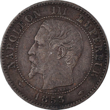 Moeda, França, 2 Centimes, 1853
