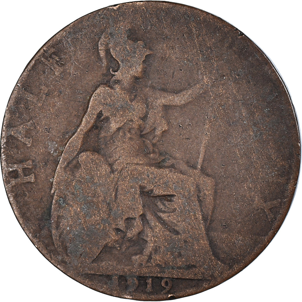 Moneda, Gran Bretaña, 1/2 Penny, 1919