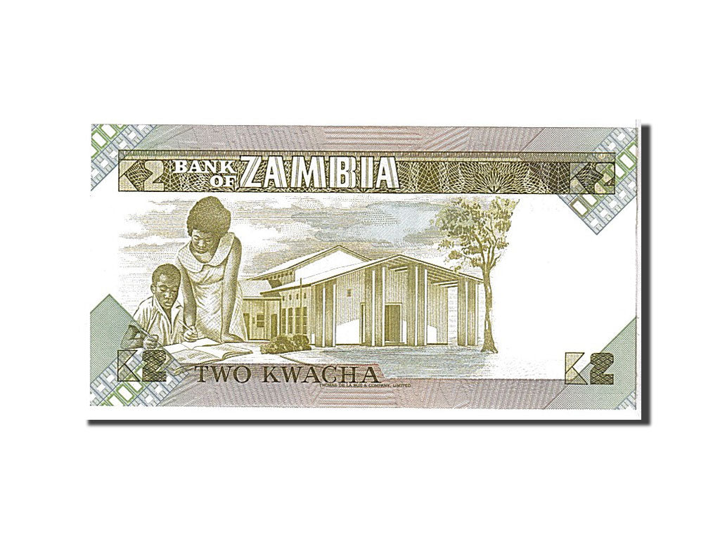 Billet, Zambie, 2 Kwacha, 1980, NEUF