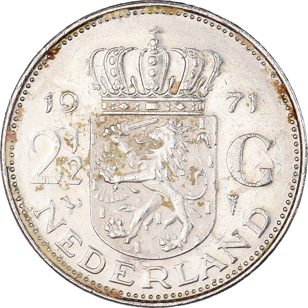 Moneda, Países Bajos, 2-1/2 Gulden, 1971