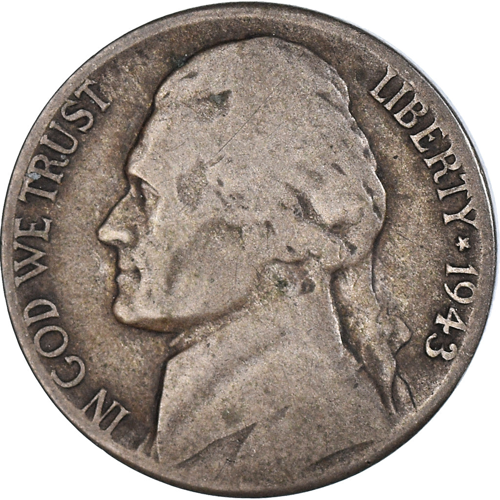 Coin, United States, 5 Cents, 1943