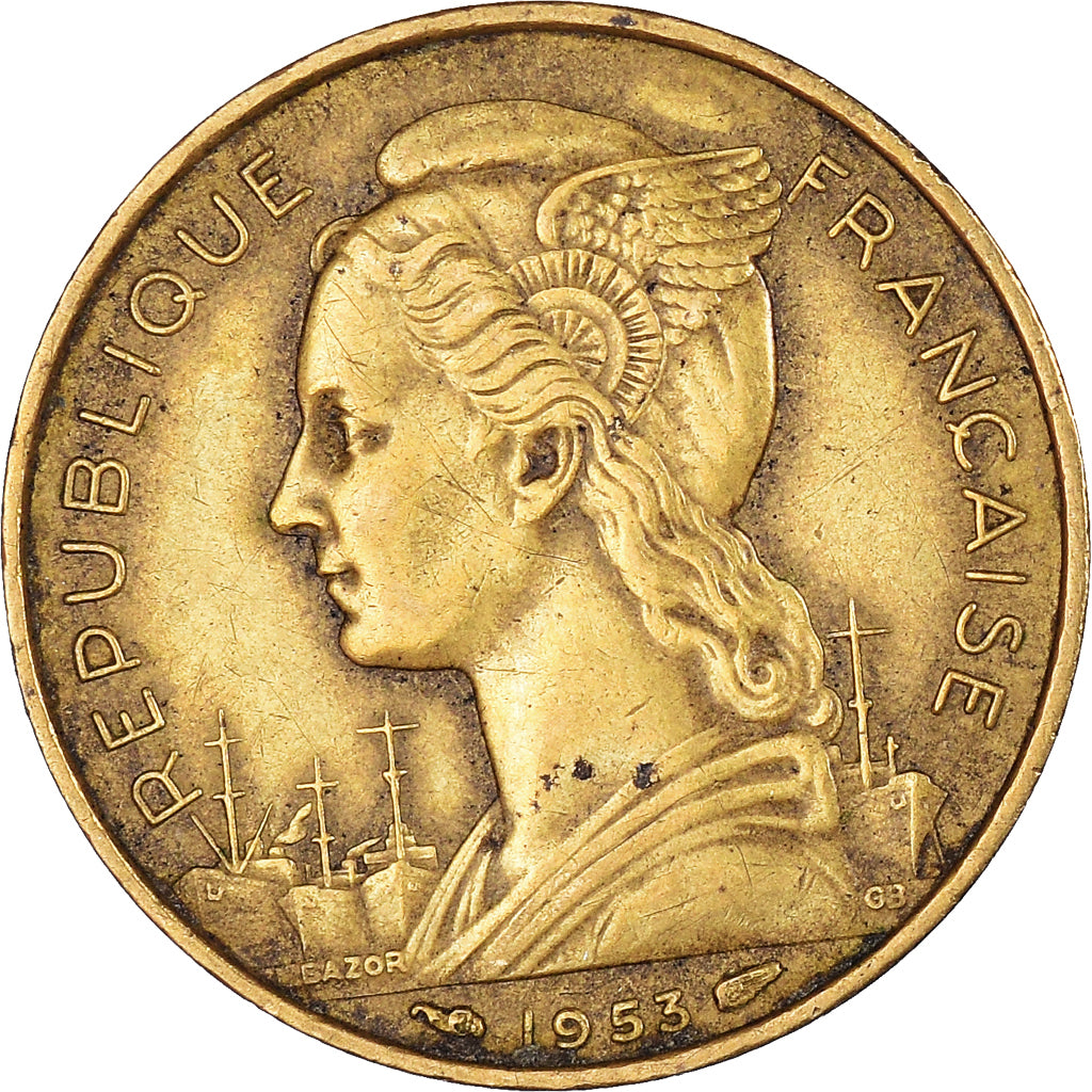 Monnaie, Madagascar, 20 Francs, 1953