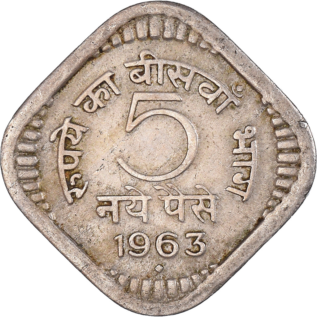 Coin, INDIA-REPUBLIC, 5 Naye Paise, 1963
