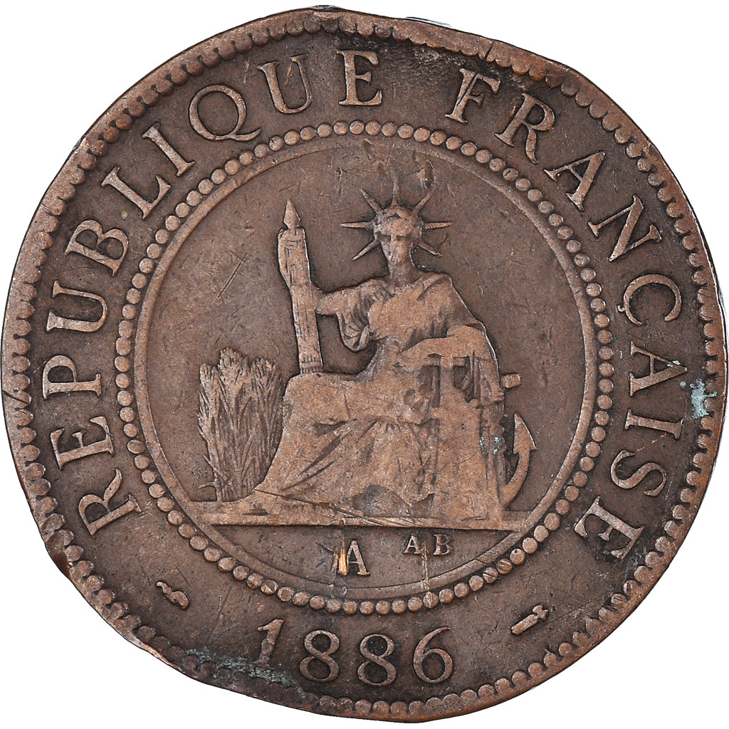 Moneta, INDOCINA FRANCESE, Cent, 1886