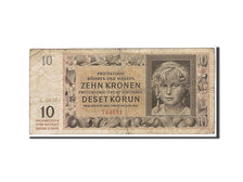 Bohemia and Moravia, 10 Korun, 1942, KM #8a, VF(30-35), 744681