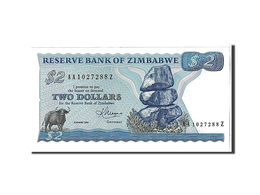 Banknote, Zimbabwe, 2 Dollars, 1983, UNC(65-70)