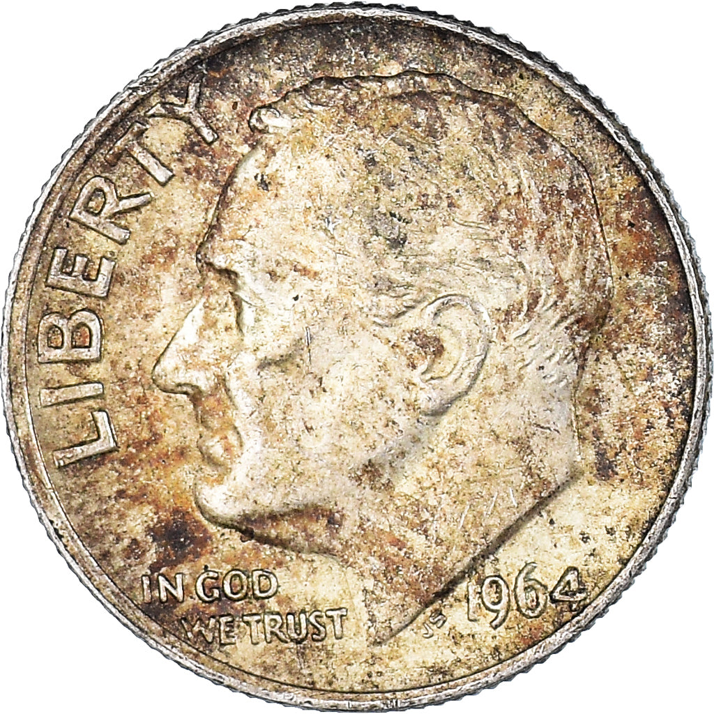 Moeda, Estados Unidos da América, Dime, 1964