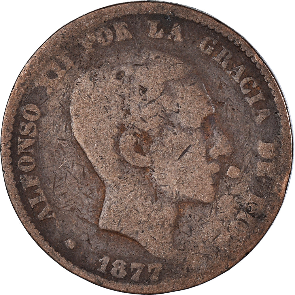 Coin, Spain, 10 Centimos, 1877