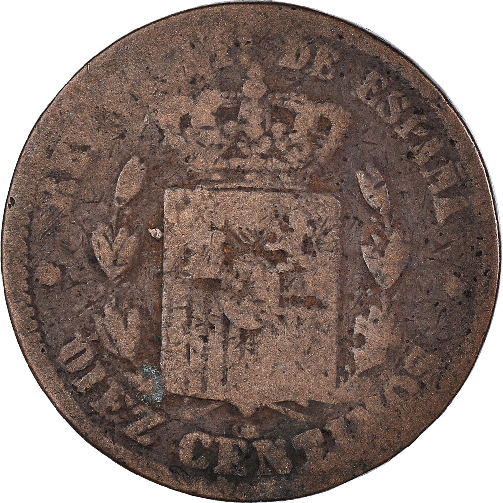 Coin, Spain, 10 Centimos, 1877