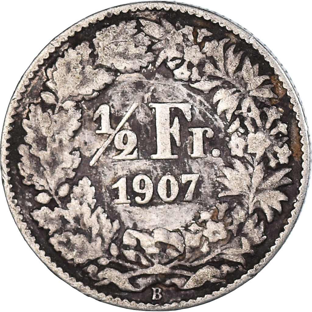 Monnaie, Suisse, 1/2 Franc, 1907