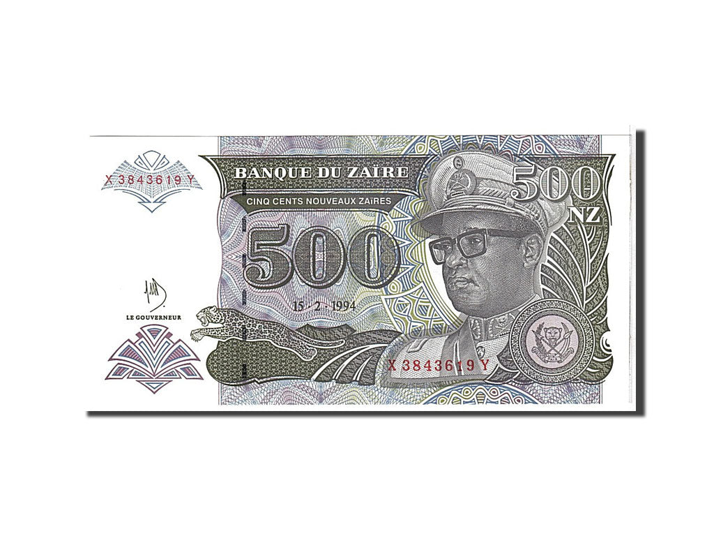 Banknote, Zaire, 500 Nouveaux Zaïres, 1994, KM:63a, UNC(65-70)