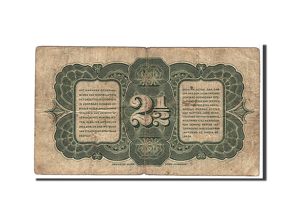 Netherlands Indies, 2 1/2 Gulden, 1943, KM #112a, VF(30-35), BB078545C