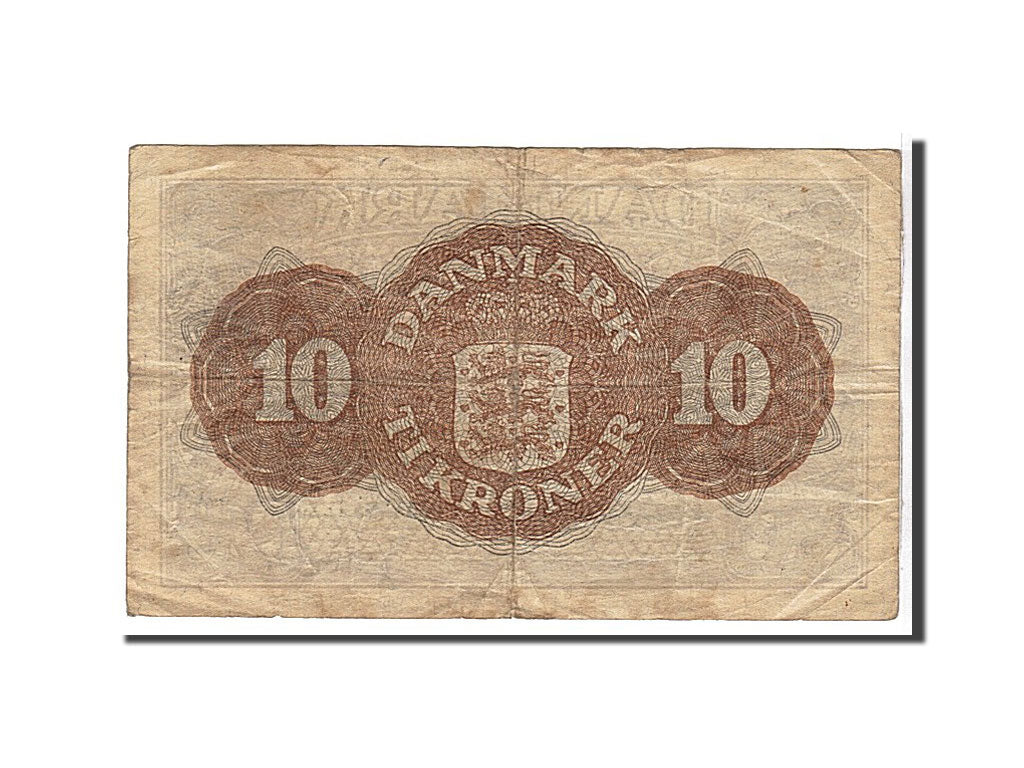 Denmark, 10 Kroner, 1944, KM #36a, VF(30-35), BL245315