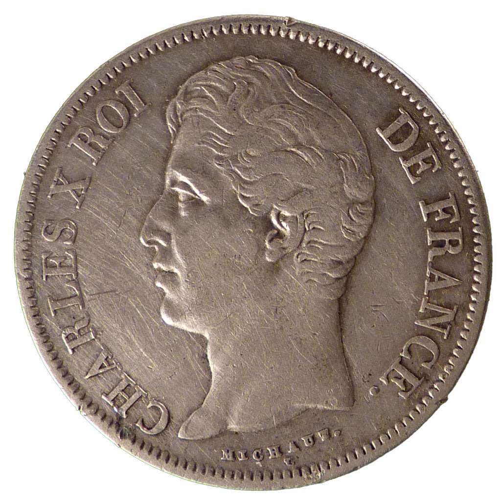 Francia, Charles X, 5 Francs, 1829, Paris, MB+, Argento, Gadoury:644