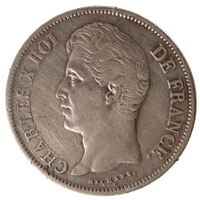 Francia, Charles X, 5 Francs, 1829, Paris, MB+, Argento, Gadoury:644