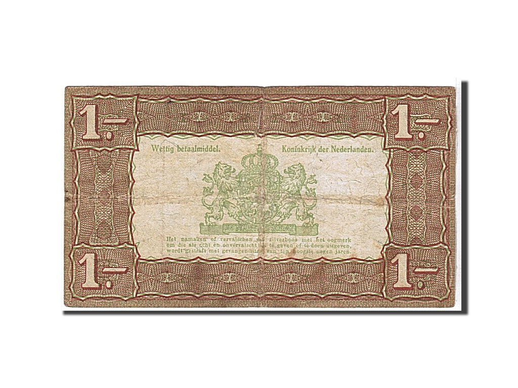 Billete, 1 Gulden, 1938, Países Bajos, KM:61, MBC