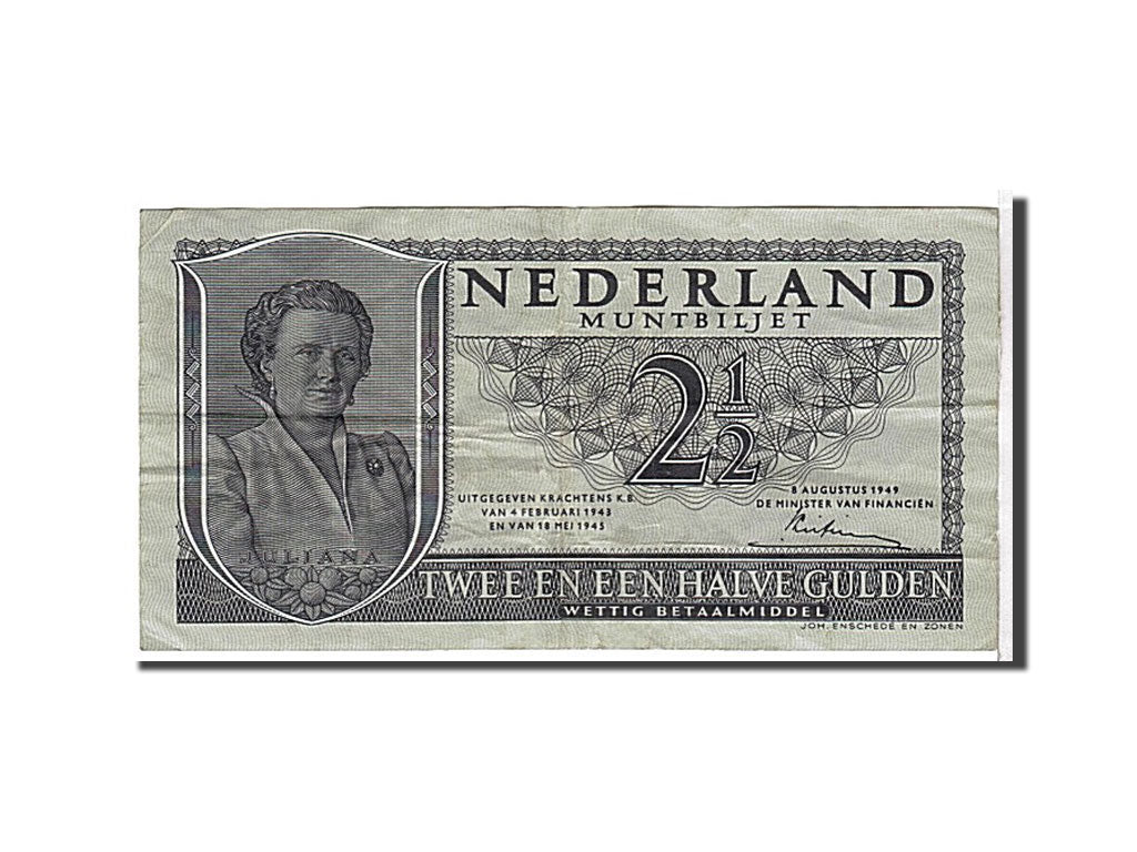 Netherlands, 2 1/2 Gulden, 1949, KM #73, EF(40-45), 2ZK088899
