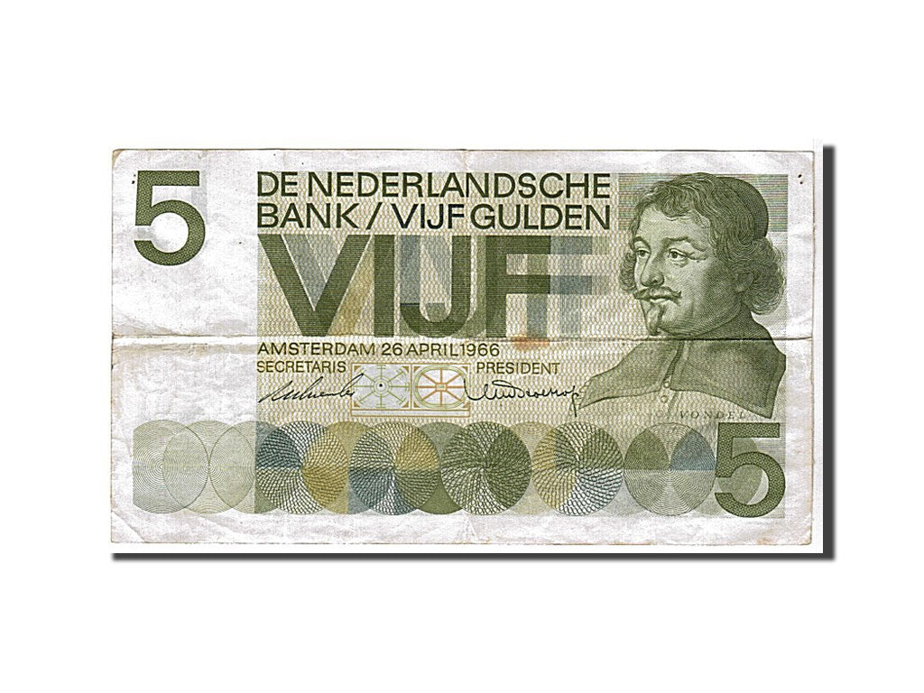 Netherlands, 5 Gulden, 1966, KM #90a, EF(40-45), 3JL066744