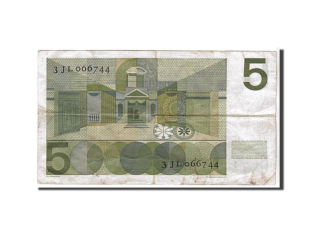 Netherlands, 5 Gulden, 1966, KM #90a, EF(40-45), 3JL066744