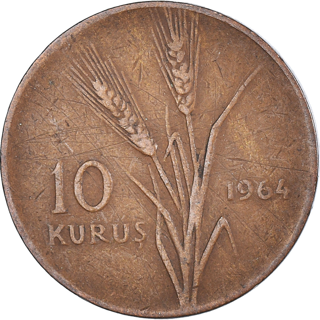 Munten, Turkije, 10 Kurus, 1964