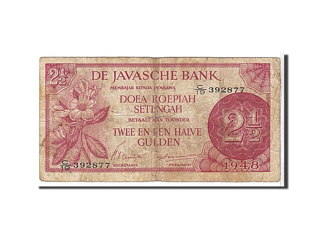 Netherlands Indies, 2 1/2 Gulden, 1948, KM #99, VF(20-25), C19392877