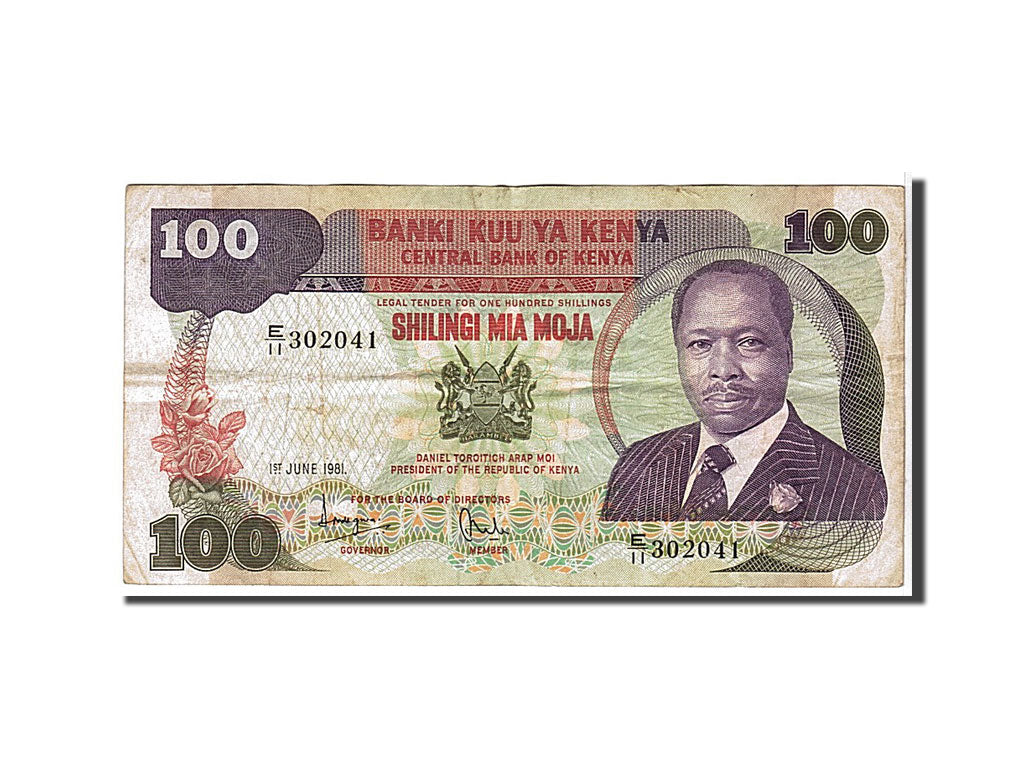 Kenya, 100 Shillings, 1981, KM #23b, EF(40-45), E11302041