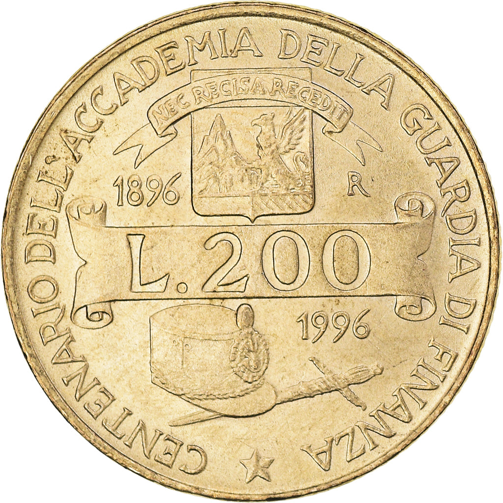 Moneta, Italia, 200 Lire, 1996, Rome, BB+, Alluminio-bronzo, KM:184