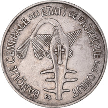 Coin, West African States, 100 Francs, 1975, Pessac, EF(40-45), Nickel, KM:4