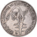 Coin, West African States, 100 Francs, 1975, Pessac, EF(40-45), Nickel, KM:4