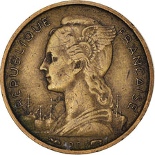Münze, Réunion, 10 Francs, 1955, S+, Aluminum-Bronze, KM:10