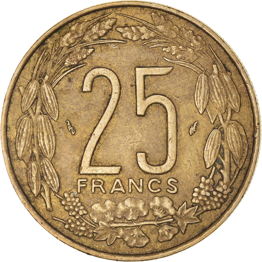 Moneta, Państwa Afryki Środkowej, 25 Francs, 1983, Paris, EF(40-45)