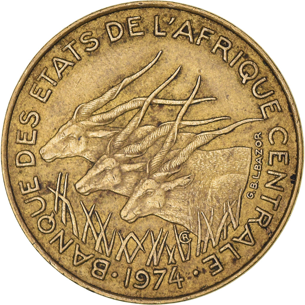 Coin, Central African States, 10 Francs, 1974, Paris, EF(40-45)