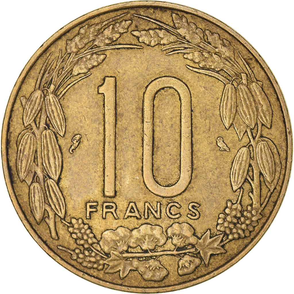 Coin, Central African States, 10 Francs, 1974, Paris, EF(40-45)
