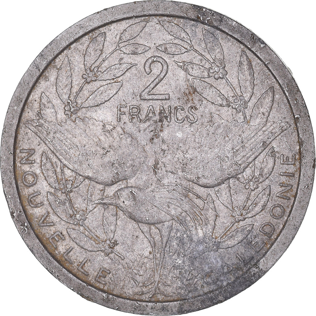 Coin, New Caledonia, 2 Francs, 1949, Paris, VG(8-10), Aluminum, KM:3