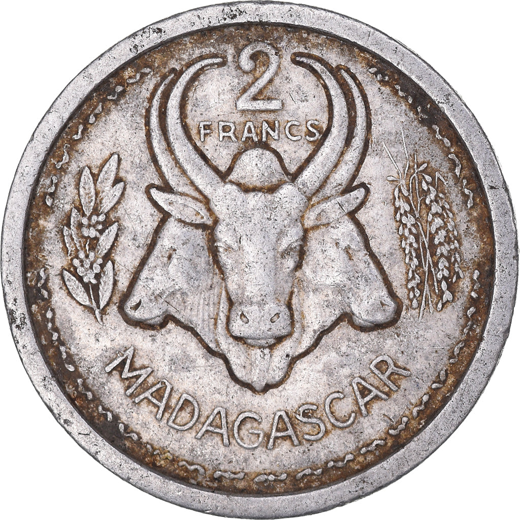Moneta, Madagascar, 2 Francs, 1948, Paris, BB, Alluminio, KM:4