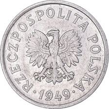 Monnaie, Pologne, 20 Groszy, 1949, Kremnica, SUP, Aluminium, KM:43a