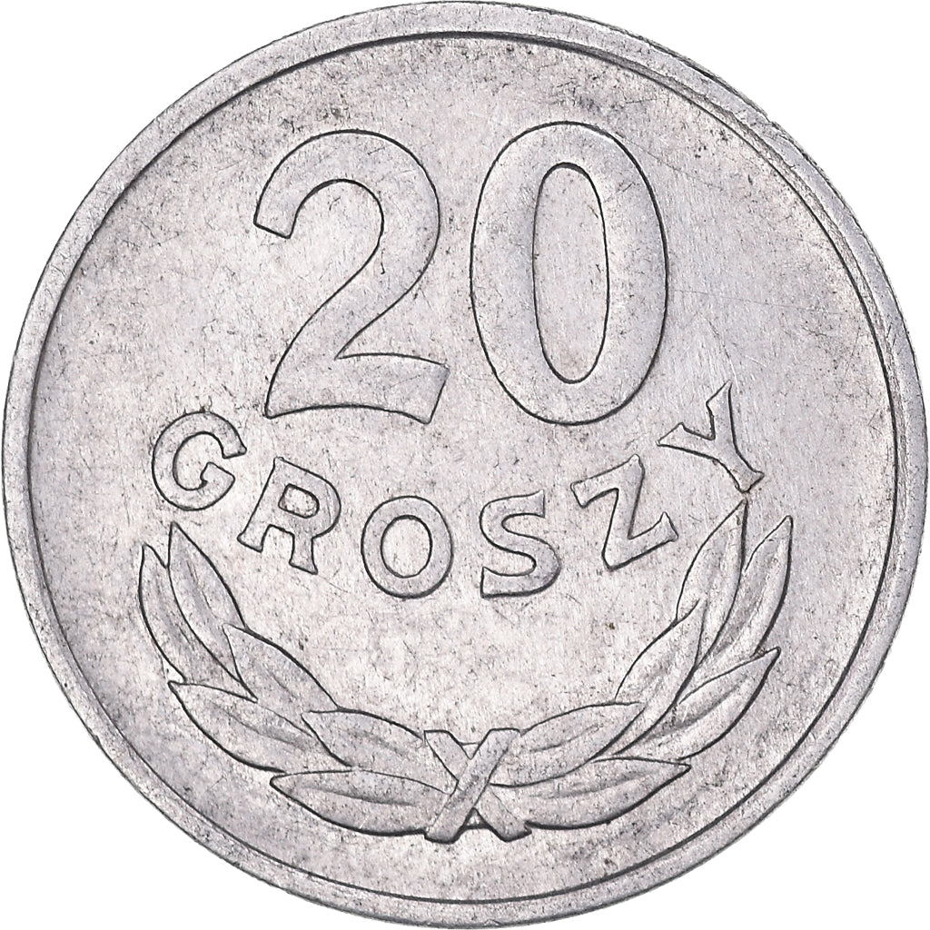 Monnaie, Pologne, 20 Groszy, 1949, Kremnica, SUP, Aluminium, KM:43a