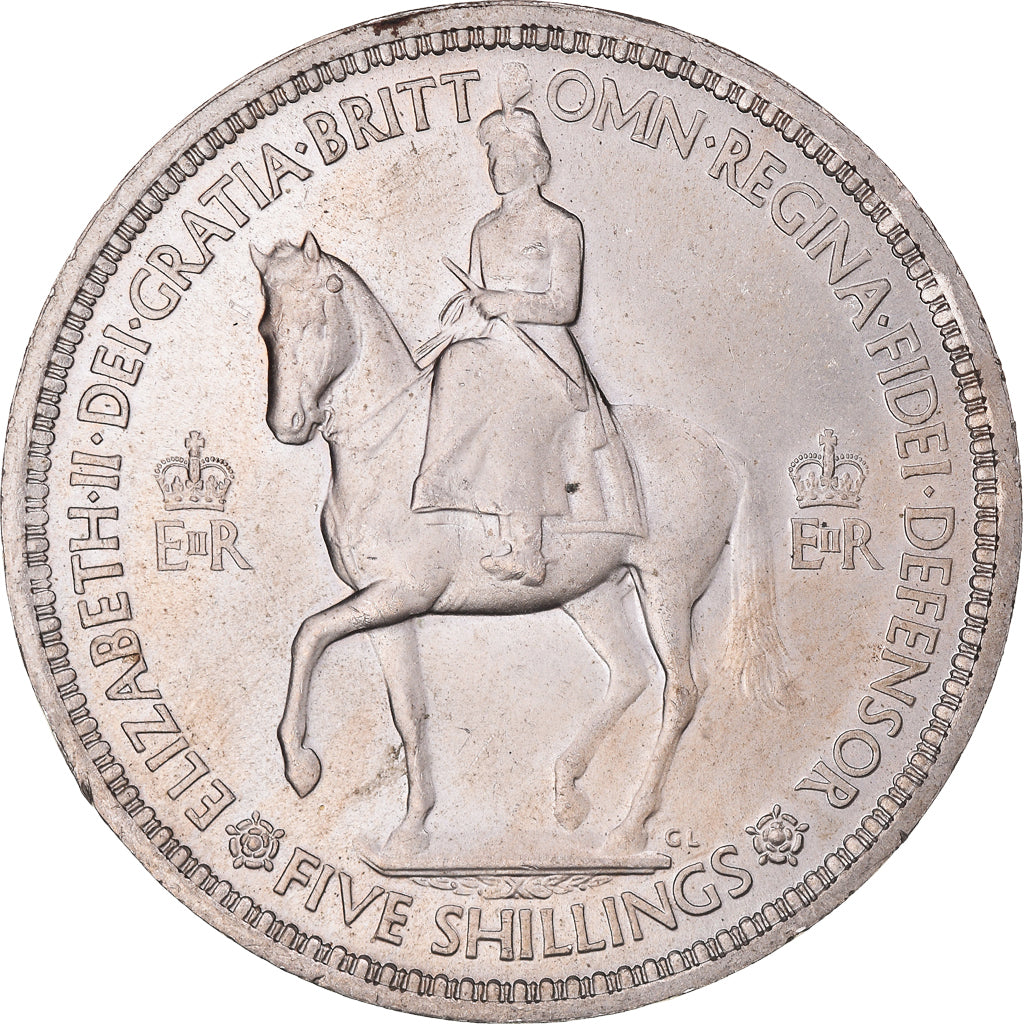 Monnaie, Grande-Bretagne, Elizabeth II, Crown, 1953, TTB+, Cupro-nickel, KM:894