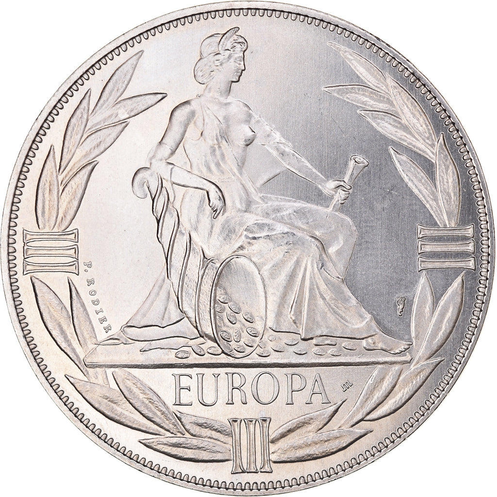 France, Medal, Ecu Europa, Europe Assise, 1980, Rodier, MS(65-70), Copper-nickel