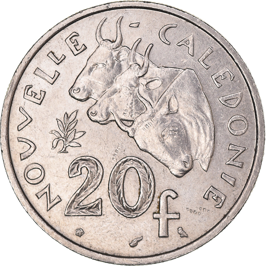Moneta, Nuova Caledonia, 20 Francs, 1972, Paris, BB+, Nichel, KM:12