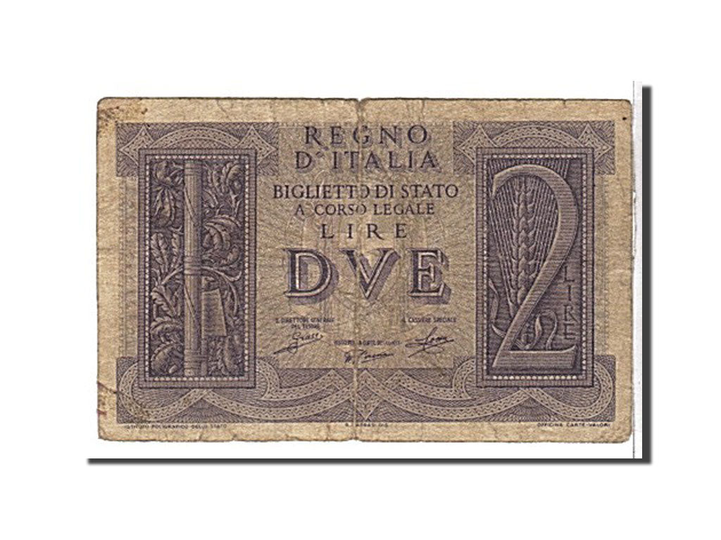 Italy, 2 Lire, 1939, KM #27, VF(20-25), 250637489