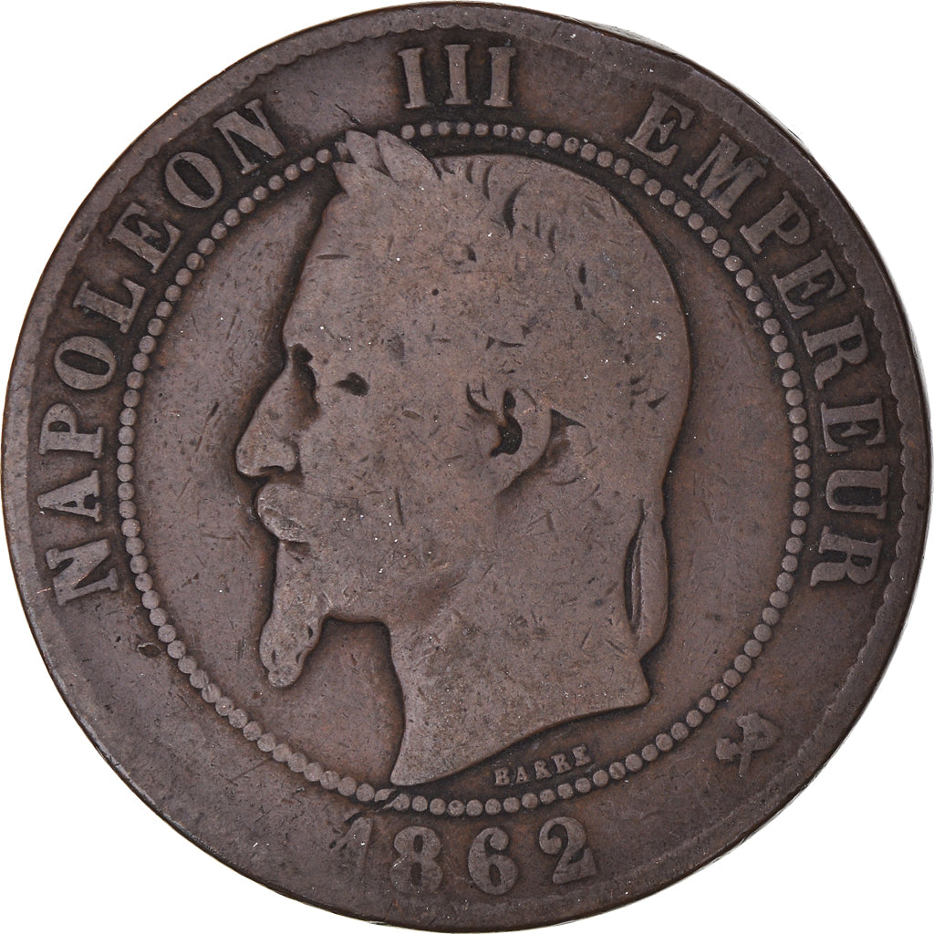 Munten, Frankrijk, Napoleon III, Napoléon III, 10 Centimes, 1862, Bordeaux