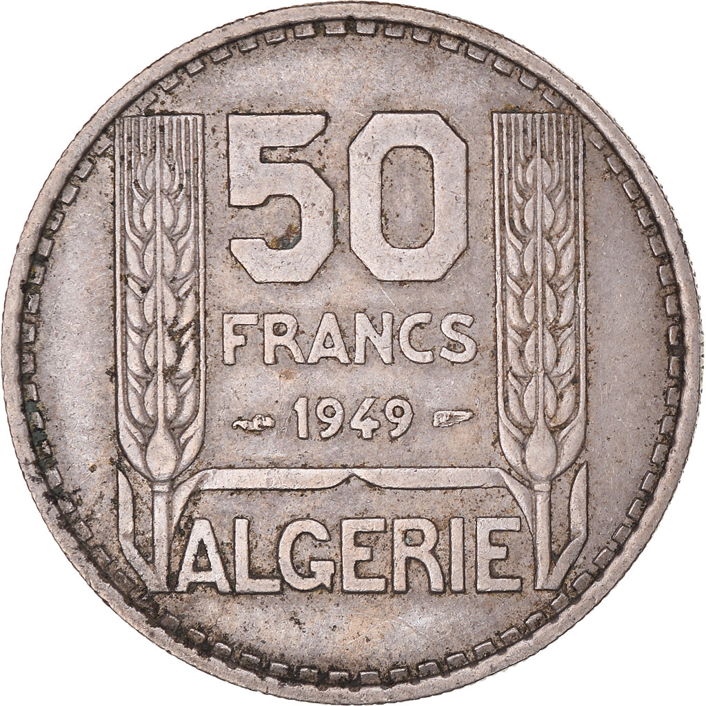 Moneta, Algeria, 50 Francs, 1949, Paris, BB+, Rame-nichel, KM:92