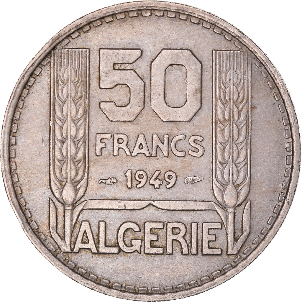 Munten, Algerije, 50 Francs, 1949, Paris, PR, Cupro-nikkel, KM:92