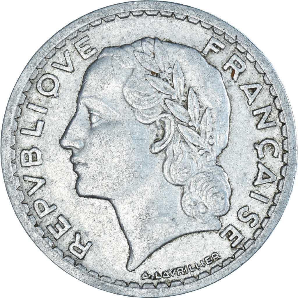 Monnaie, France, Lavrillier, 5 Francs, 1946, Castelsarrasin, TB+, Aluminium