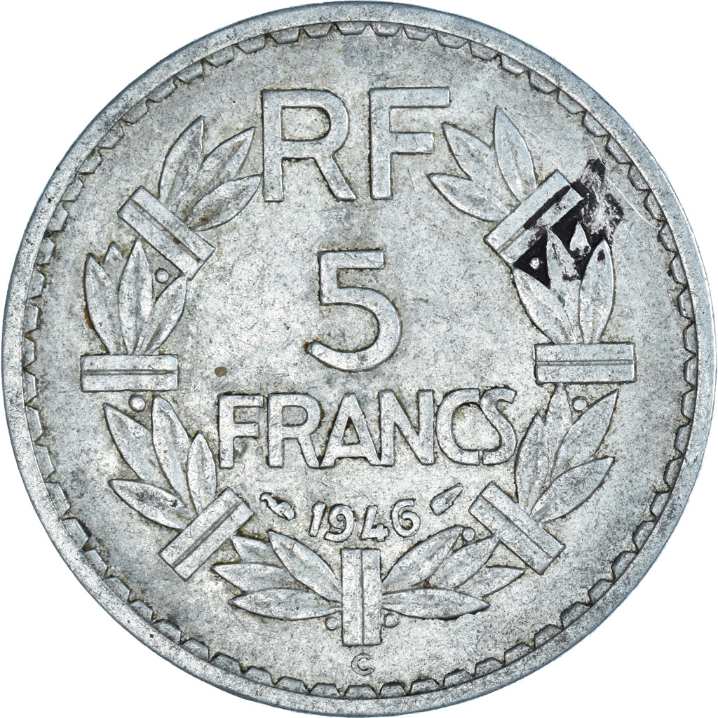 Monnaie, France, Lavrillier, 5 Francs, 1946, Castelsarrasin, TB+, Aluminium