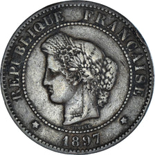 Coin, France, Cérès, 5 Centimes, 1897, Paris, EF(40-45), Bronze, KM:821.1